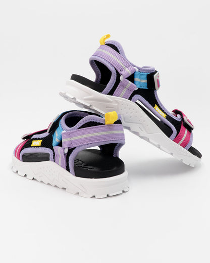 Sandalo multicolor con strappi