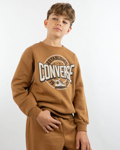 Tuta 2 pezzi felpata con logo gommato CONVERSE