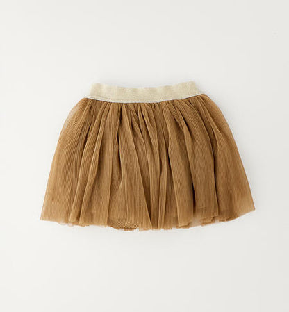 Gonna in tulle plissettato con fascia dorata I DO