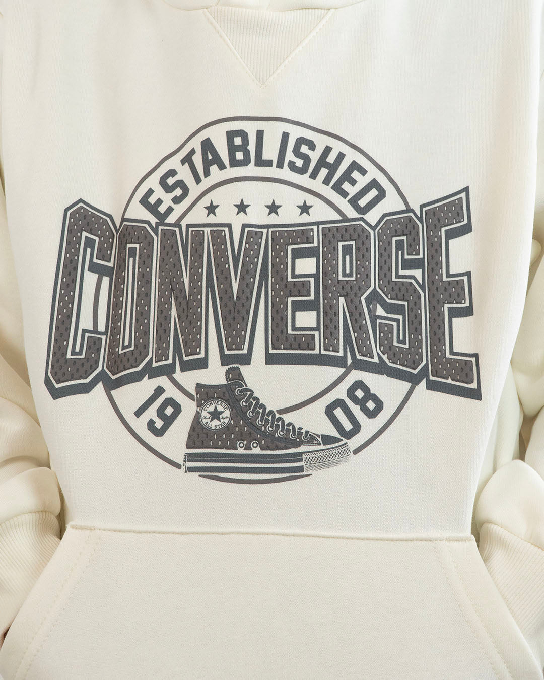 Felpa chiusa felpata con scritta gommata CONVERSE