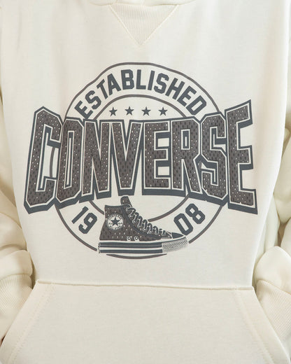 Felpa chiusa felpata con scritta gommata CONVERSE