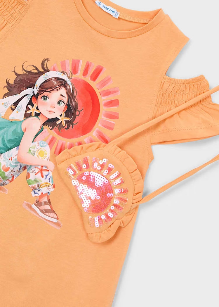 Abito con oblò e borsetta art.3941-10 MAYORAL