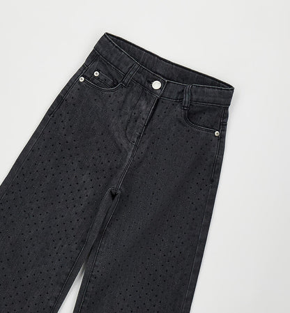 Jeans larghi con strass art.0.H450-7996 SARABANDA