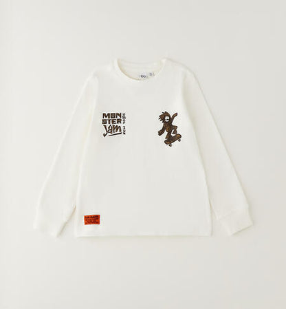 T-shirt con monster in skate art.4.H253-0112 I DO