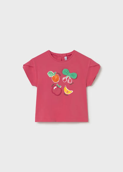 T-shirt con frutta applicata art.1087-25 MAYORAL