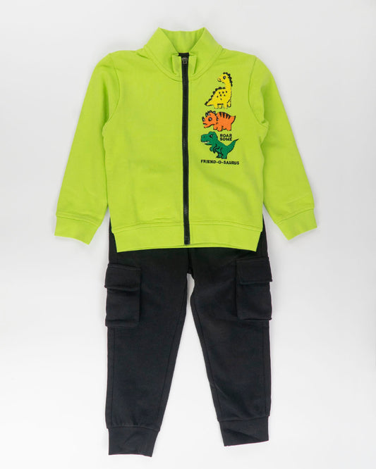 Tuta a peso medio con dinosauri ricamati I DO