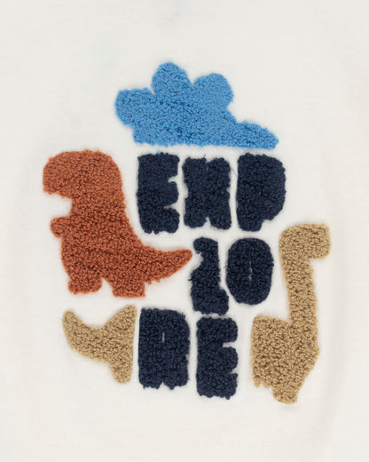 T-shirt manica lunga con dinosauri ricciolini I DO