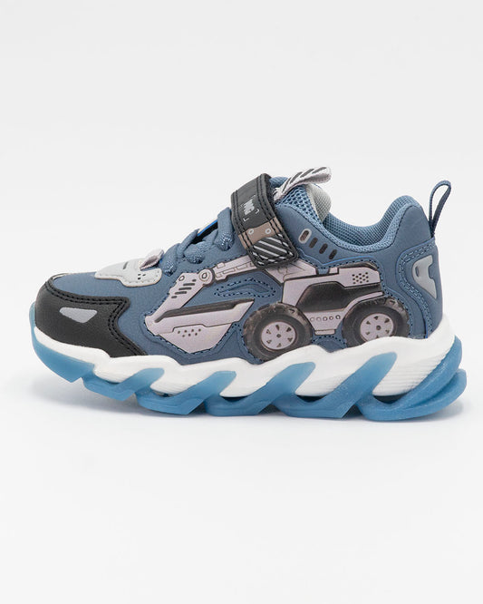 Scarpe ecopelle con luci e ruspa PRIMIGI