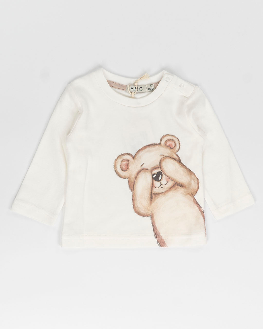 T-shirt manica lunga con orsetto timido EMC