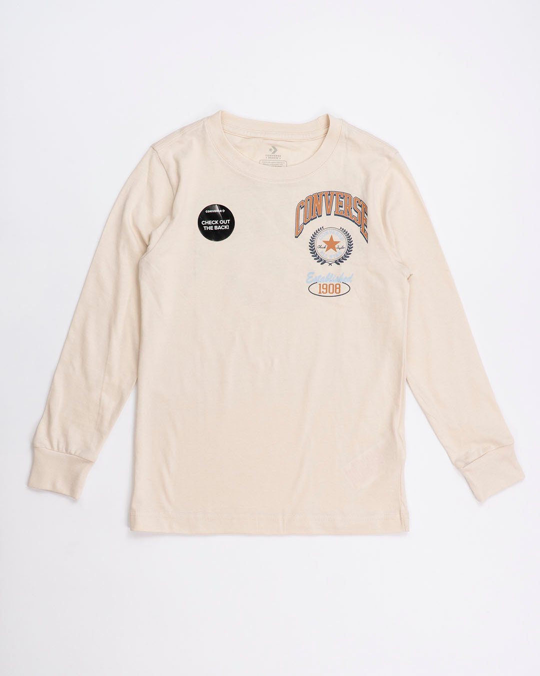 T-shirt manica lunga con stampa dietro CONVERSE