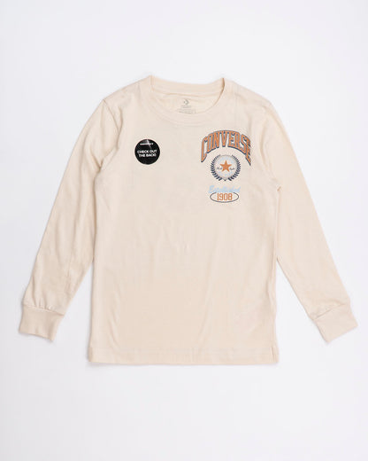 T-shirt manica lunga con stampa dietro CONVERSE