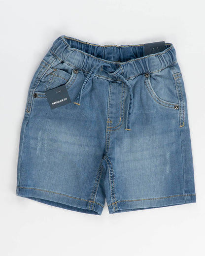 Jeans taglio bermuda con elastico in vita I DO