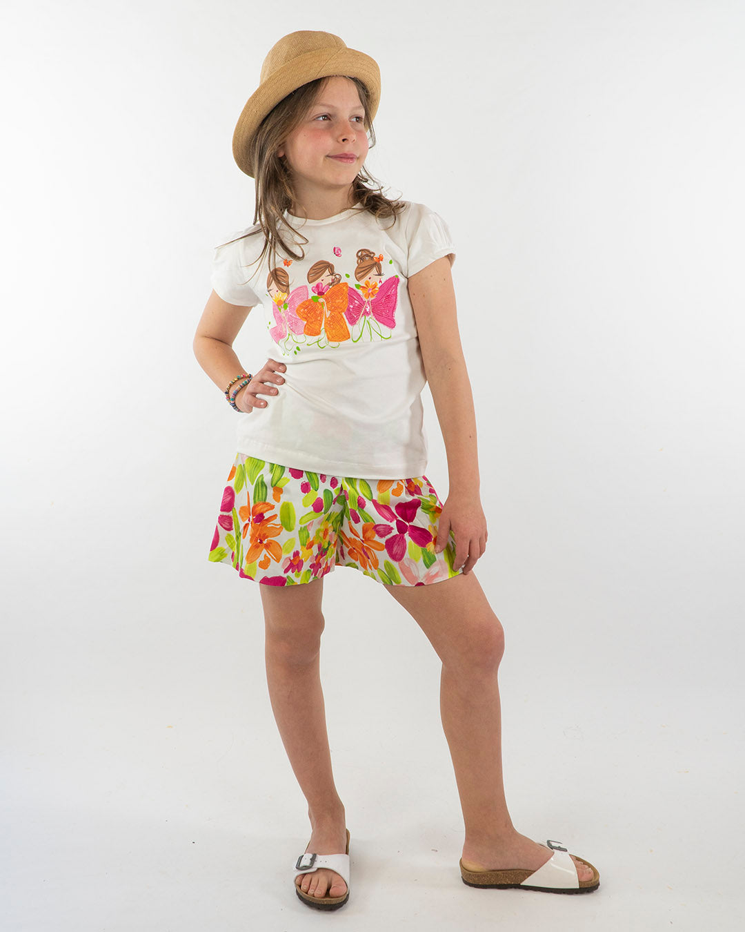 T-shirt con stampa fiocchi