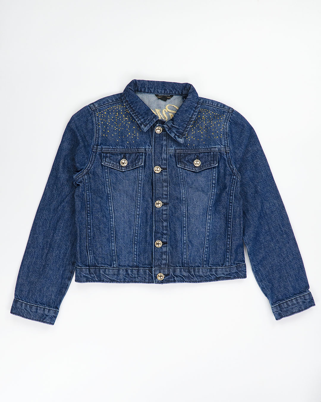 Giubbino in denim con ricamo