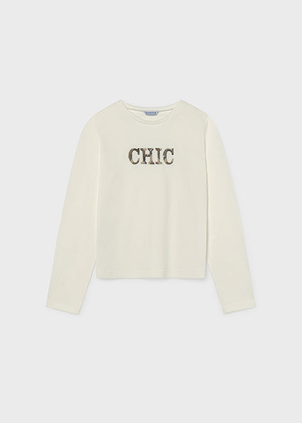 T-shirt con ricamo Chic art.7.058-080 MAYORAL