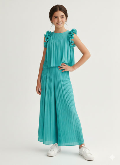 Completo 2 pz. plissettato con rouges ABEL & LULA