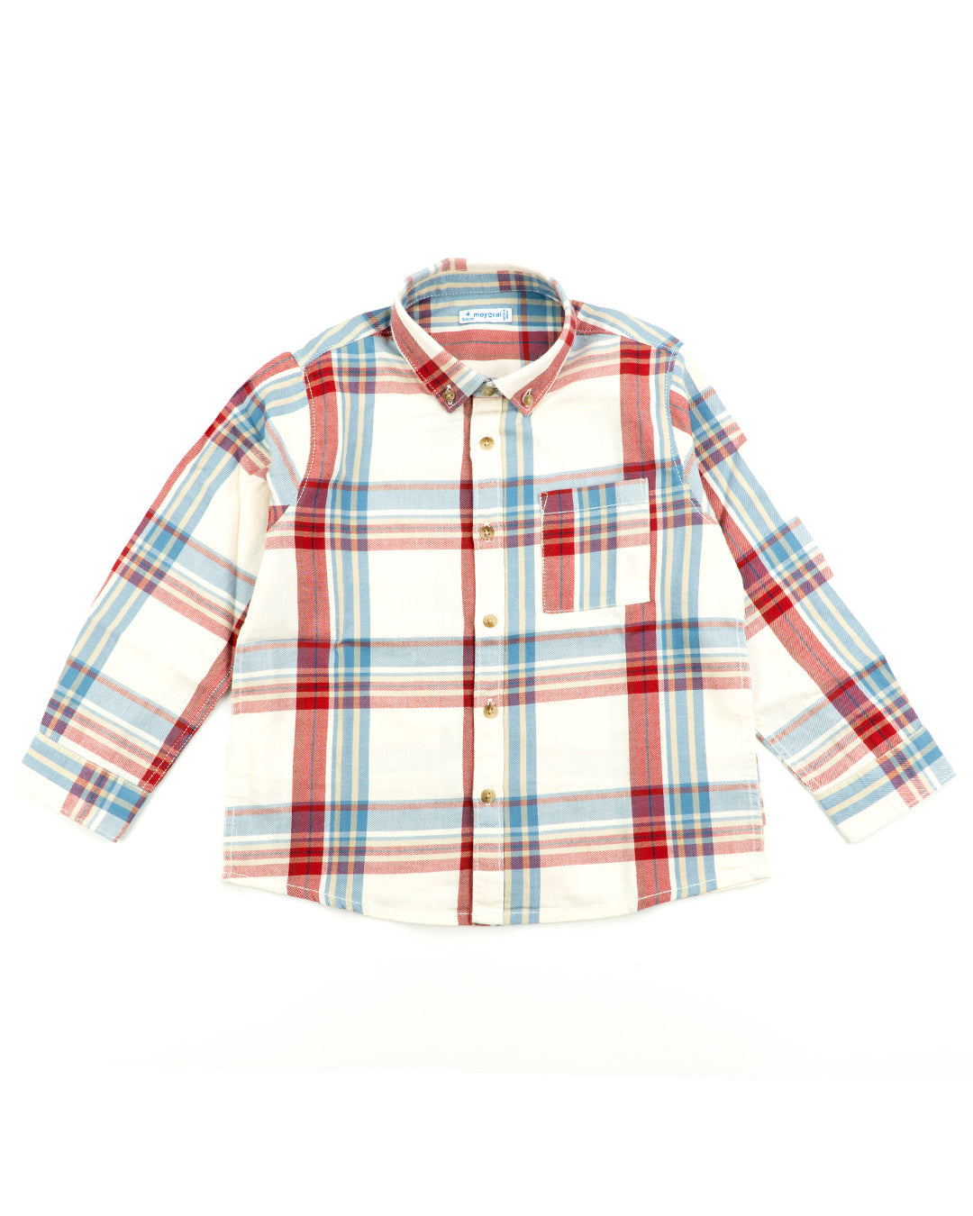 Camicia a quadri con taschino MAYORAL