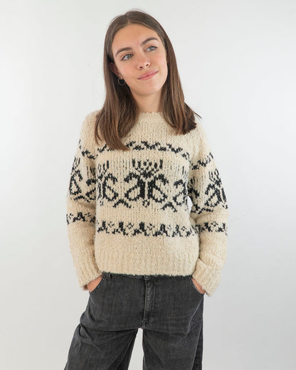 Maglione bicolor corto e largo Please