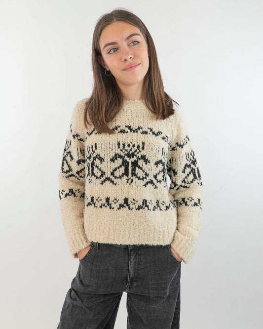 Maglione bicolor corto e largo Please