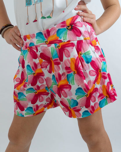 Shorts in tessuto a fiori MAYORAL