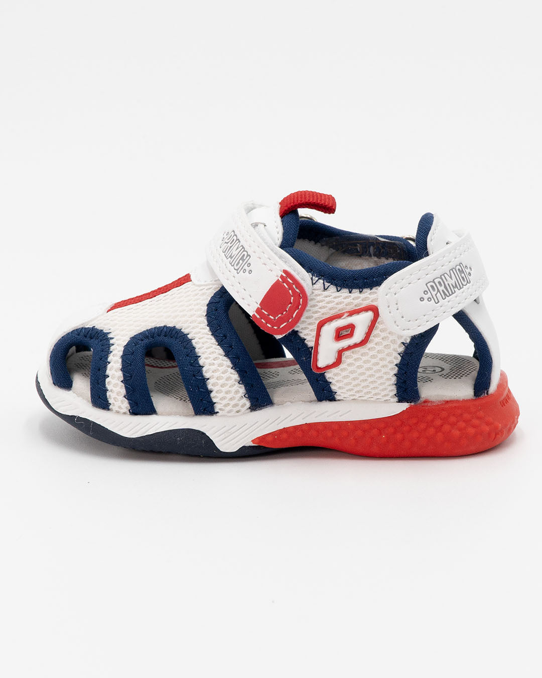 Sandalo chiuso  in rete con strappo