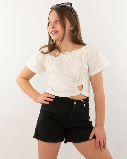 T-shirt con scollo e cuore sul fianco MAYORAL