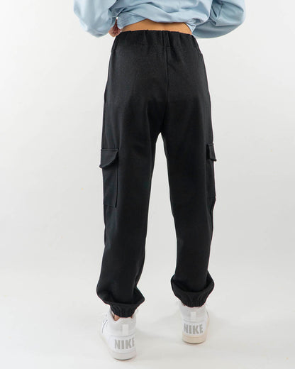 Pantaloni cargo in tessuto elasticizzato