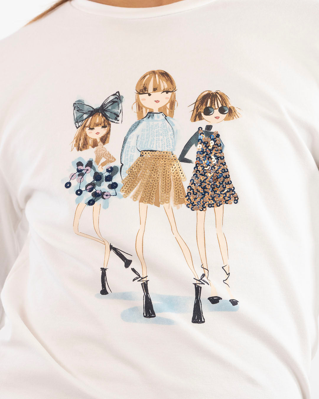 T-shirt manica lunga con bambine eleganti  MAYORAL