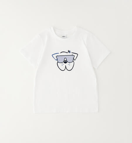 T-shirt manica corta con cane con occhiali I DO