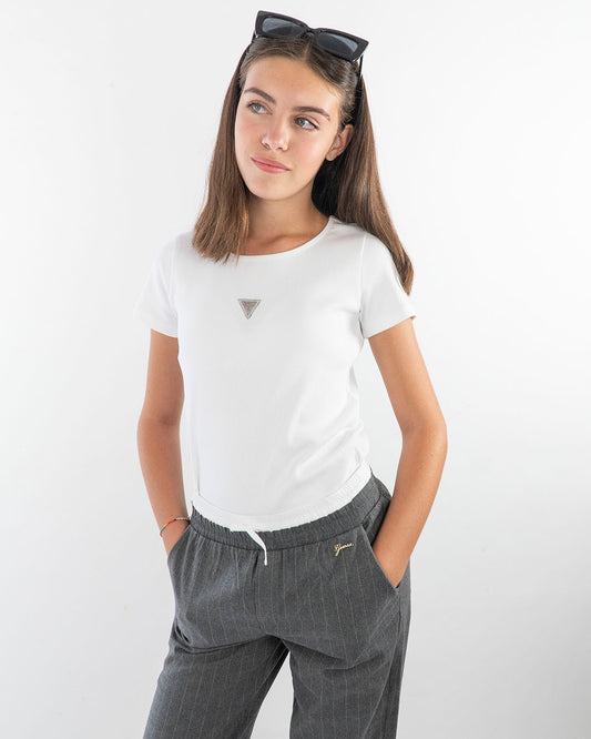 T-shirt manica corta a costine GUESS
