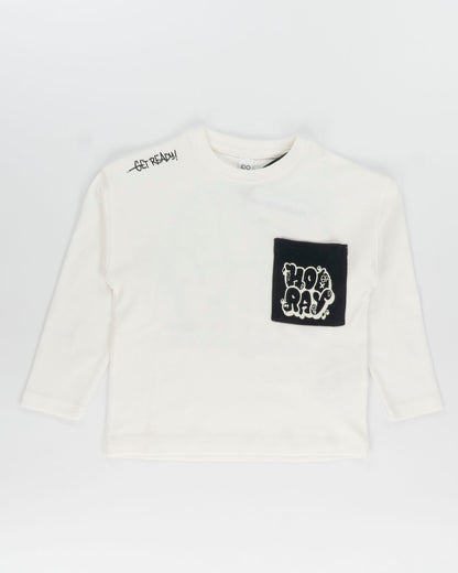 T-shirt oversize con taschino e stampa dietro I DO