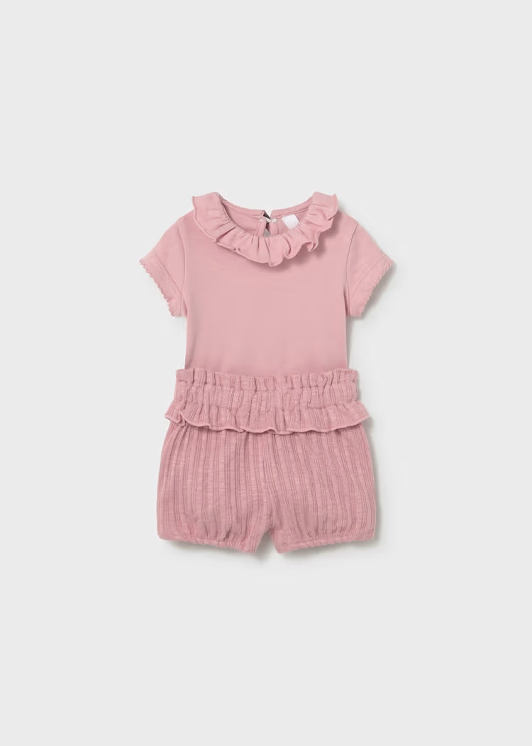 Completo di body+short stampato a frutta MAYORAL