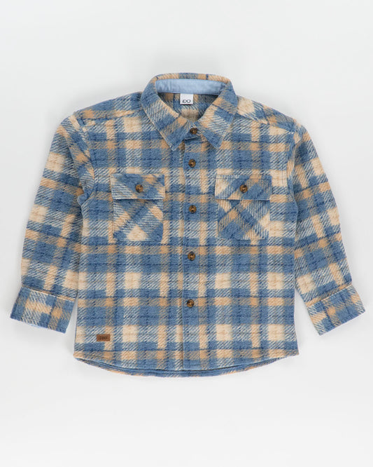 Camicia felpata a quadri con tasche I DO