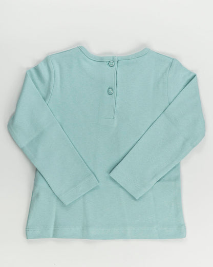 T-shirt manica lunga con cuori glitterati I DO