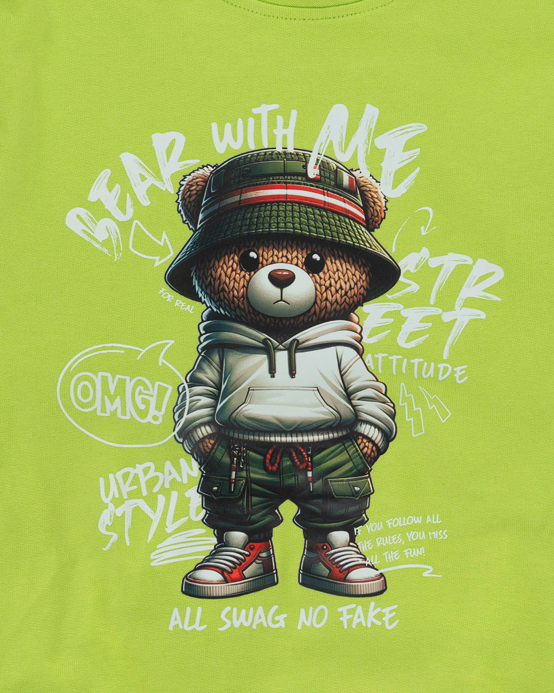Tuta 2 pz. felpata con orsetto urban style I DO