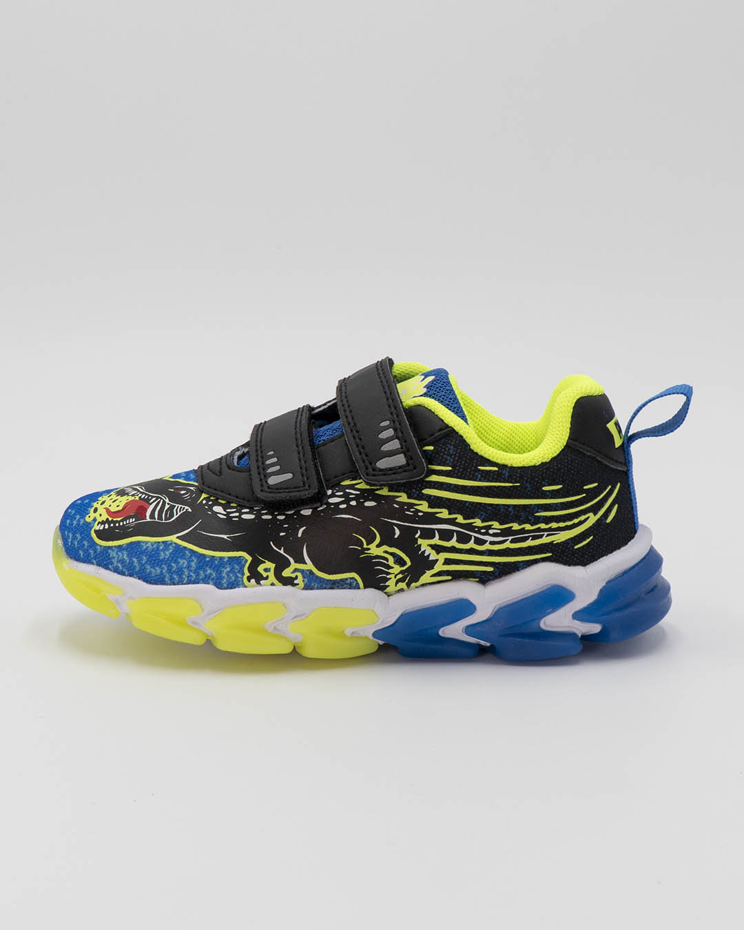 Scarpe in tessuto con luci e strappi