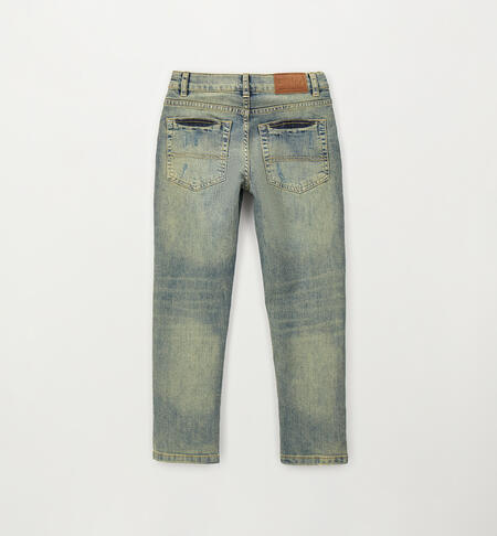 Jeans delavè con finti strappi art.4G666-7160 I DO