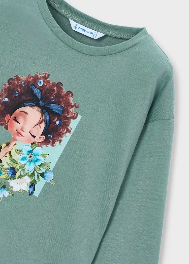 T-shirt con bimba ricciolina art.4.003-064MAYORAL