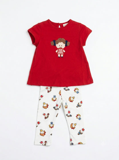 Completo 2 pz. con legging con bamboline MAYORAL