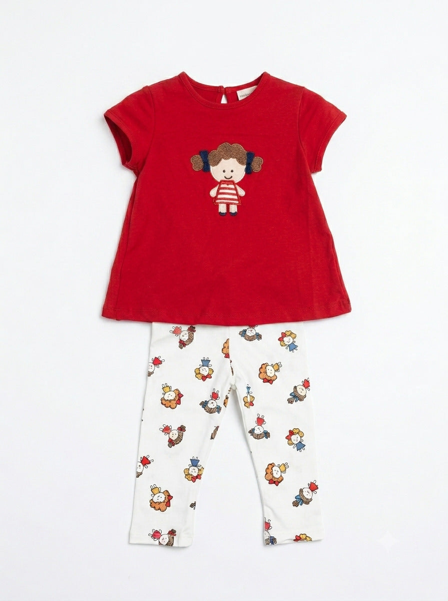 Completo 2 pz. con legging con bamboline MAYORAL