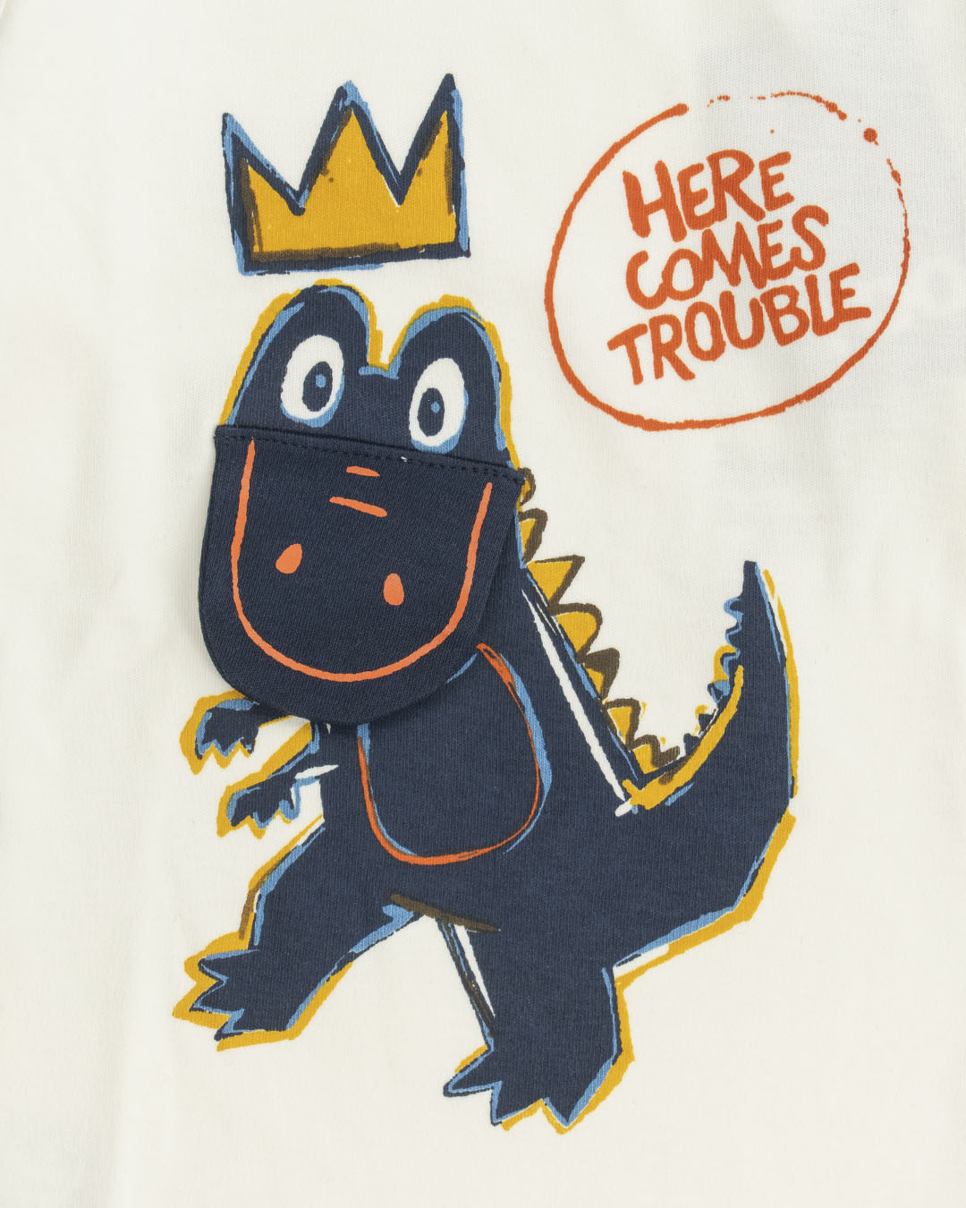 T-shirt con dinosauro con fauci spalancate I DO