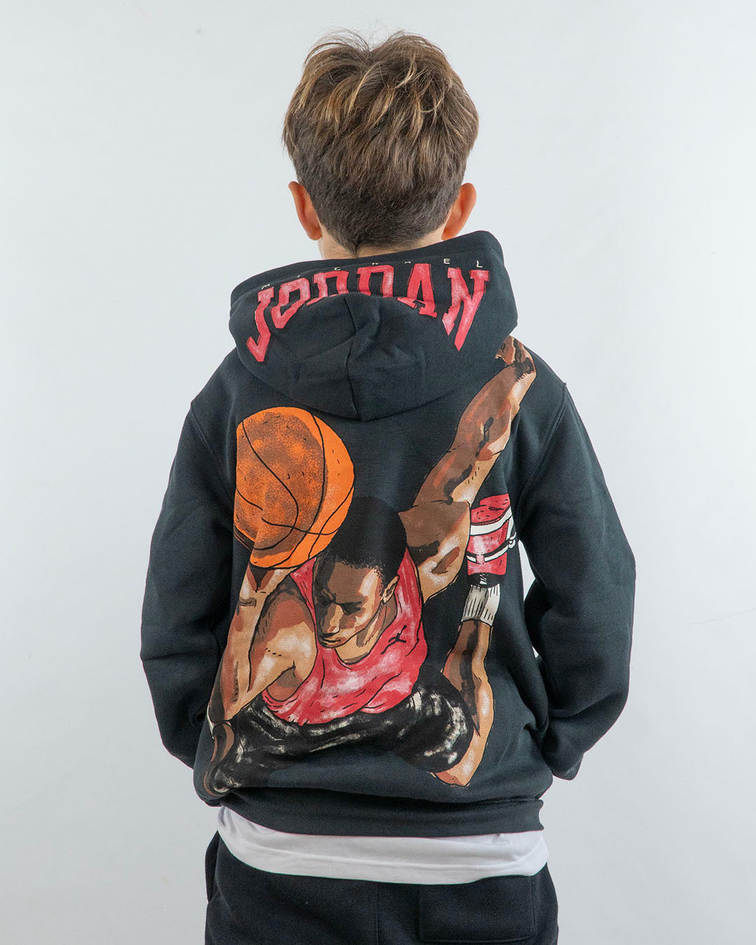 Felpa chiusa felpata con stampa fonte retro JORDAN