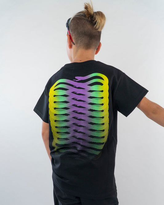 T-shirt con snake logo colorato dietro PROPAGANDA