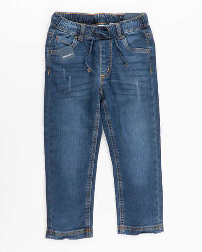 Jeans elasticizzato con laccio in vita I DO