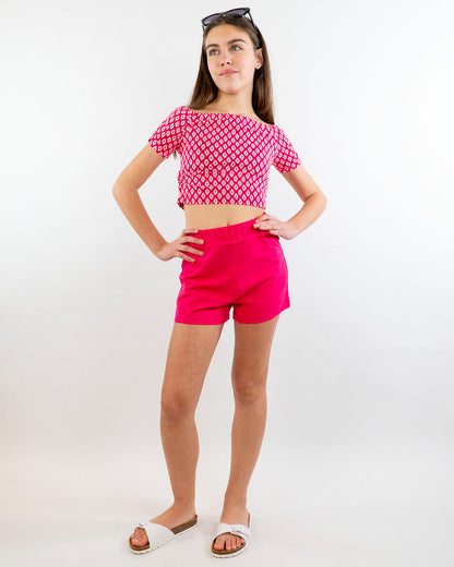 Completo con short e t-shirt corta fantasiaMAYORAL