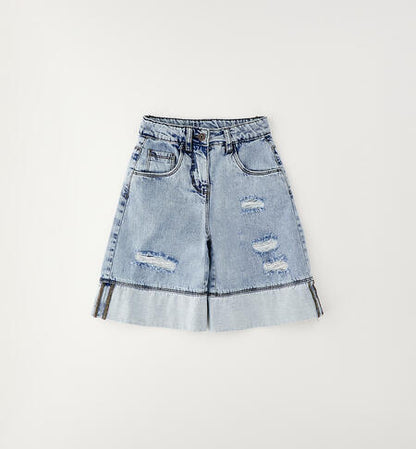 Jeans corto con strappi art.4G737-7001 I DO