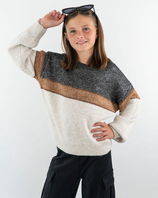 Maglione a righe con effetto metallizzato MAYORAL