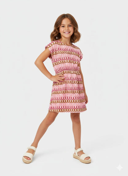Abito effetto crochet art.3930-61 MAYORAL