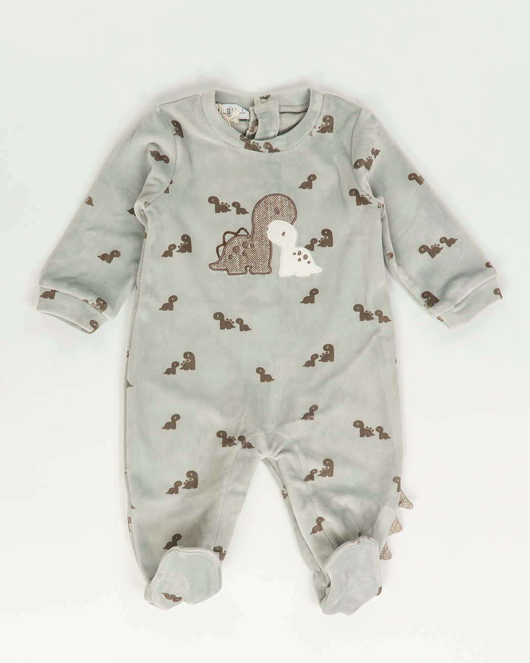 Tutina in ciniglia con baby dinosauri MELBY