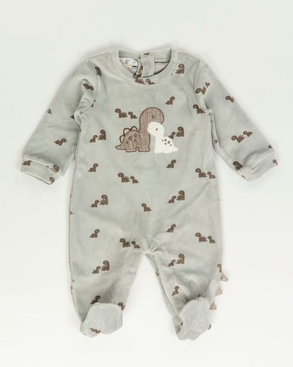 Tutina in ciniglia con baby dinosauri MELBY